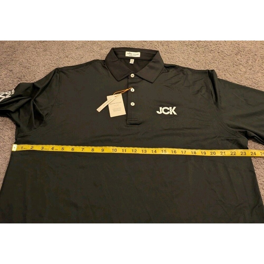 Peter Millar Solid Jersey Performance Black Golf … - image 6